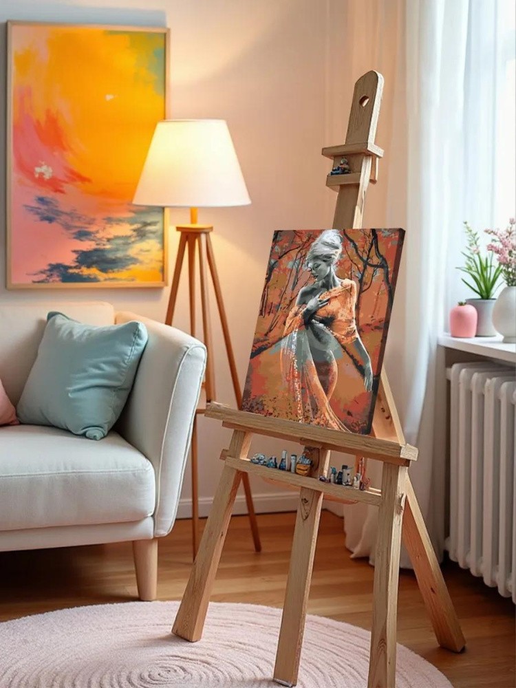 Картина по номерам «Девушка в лесу» — картинка 10