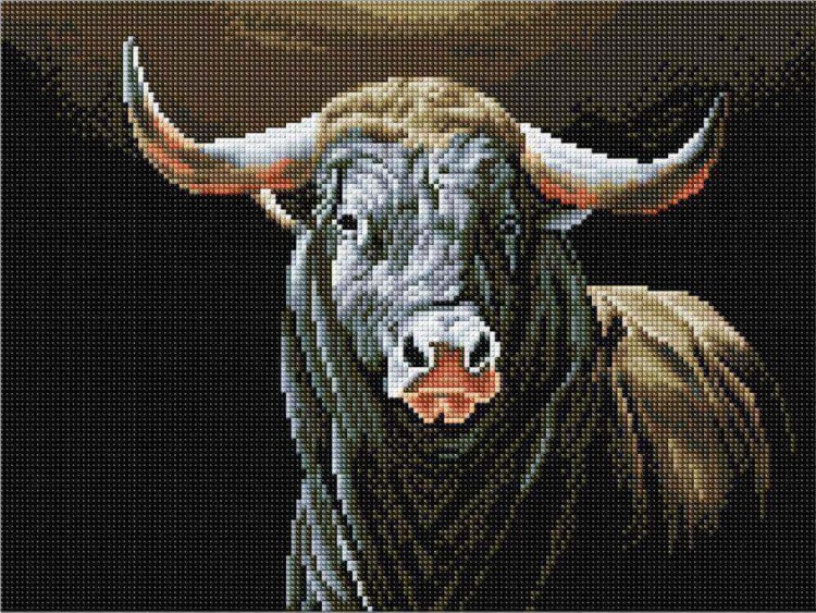 Алмазная вышивка «Бык» — картинка 2