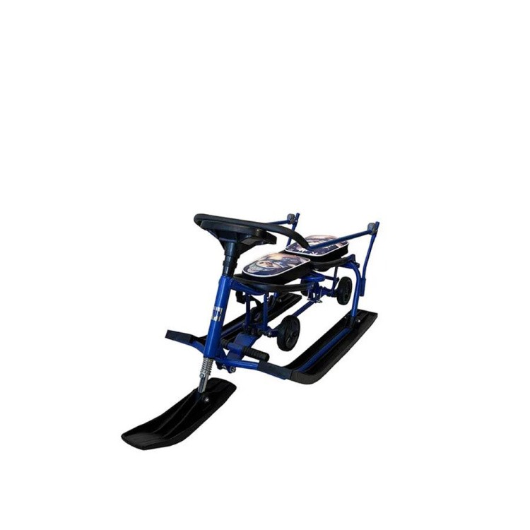 Снегокат детский 507 TWINS BABY Wheel для двоих со спинкой — картинка 5