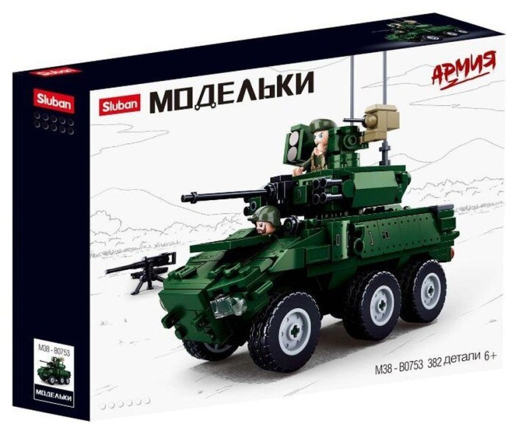 Конструктор «Армия.6-ти колесная боевая машина», 384 детали — картинка 3