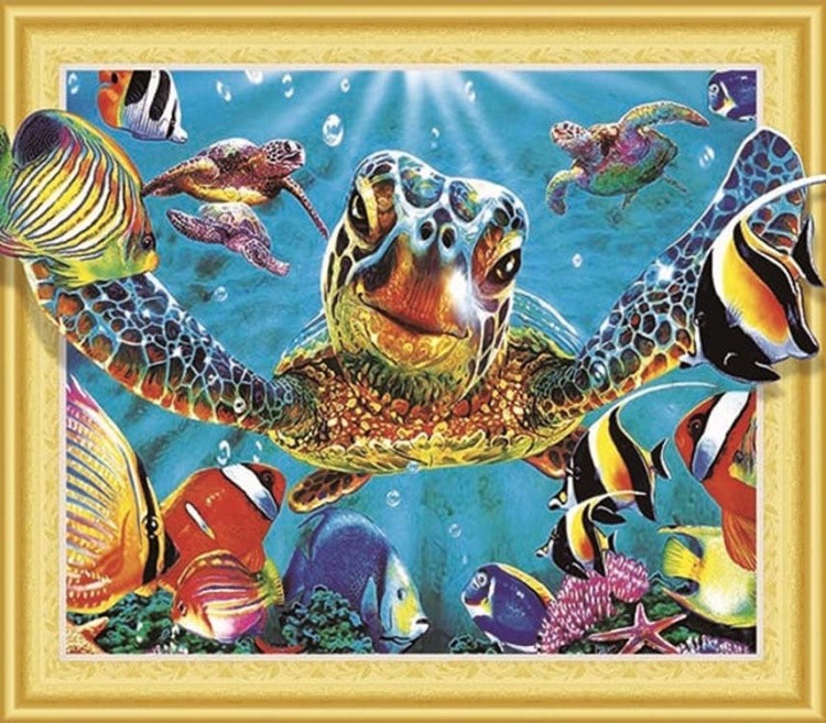 Алмазная вышивка 5D «Морская черепаха»