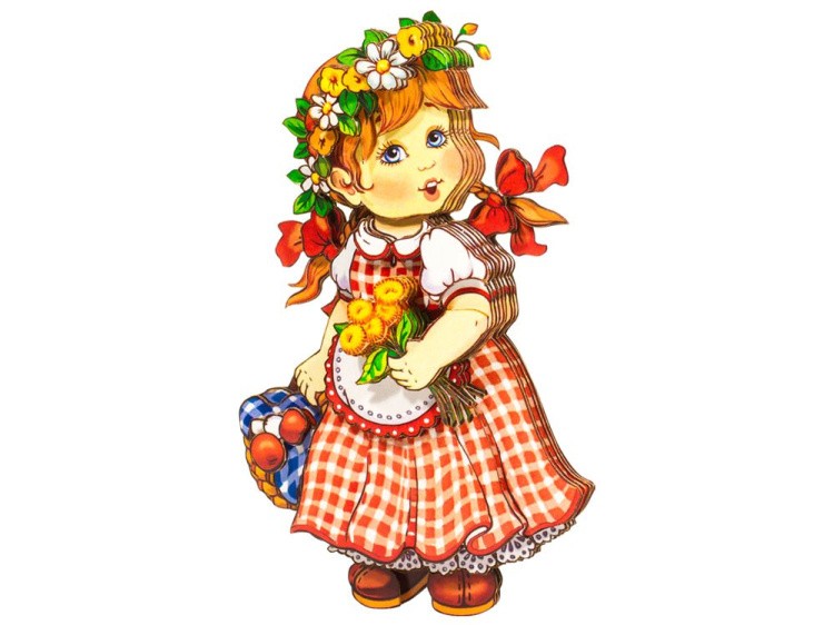 Папертоль «Девочка с корзинкой» — картинка 2