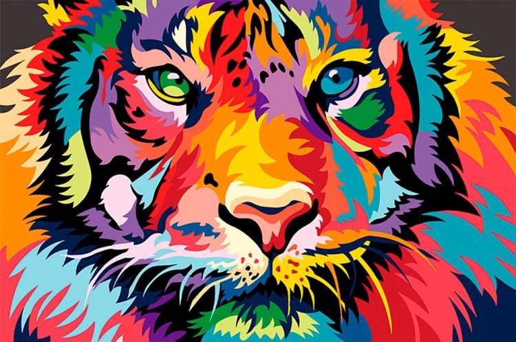 Картина по номерам «Глазами тигра»