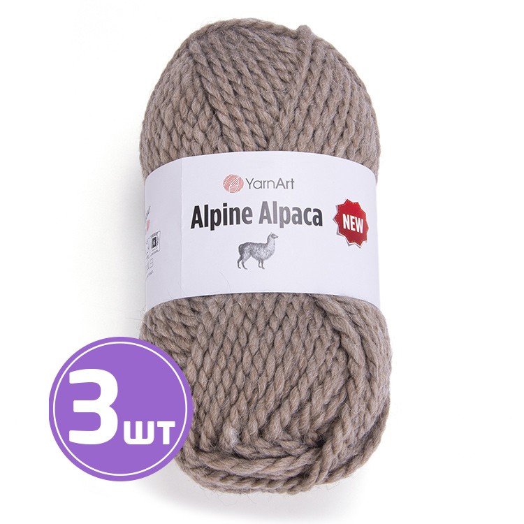 Пряжа YarnArt Alpine Alpaca New (Альпина альпака нью) (1432), бежевый, 3 шт. по 150 г