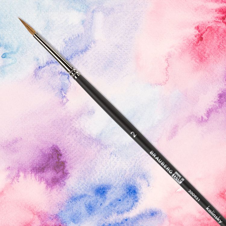 Кисть художественная профессиональная Art Classic, колонок, круглая, № 2, короткая ручка, Brauberg — картинка 5