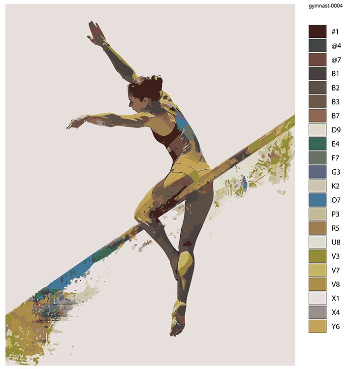 Картина по номерам «Гимнастика: девушка гимнастка арт 40x50» — картинка 2