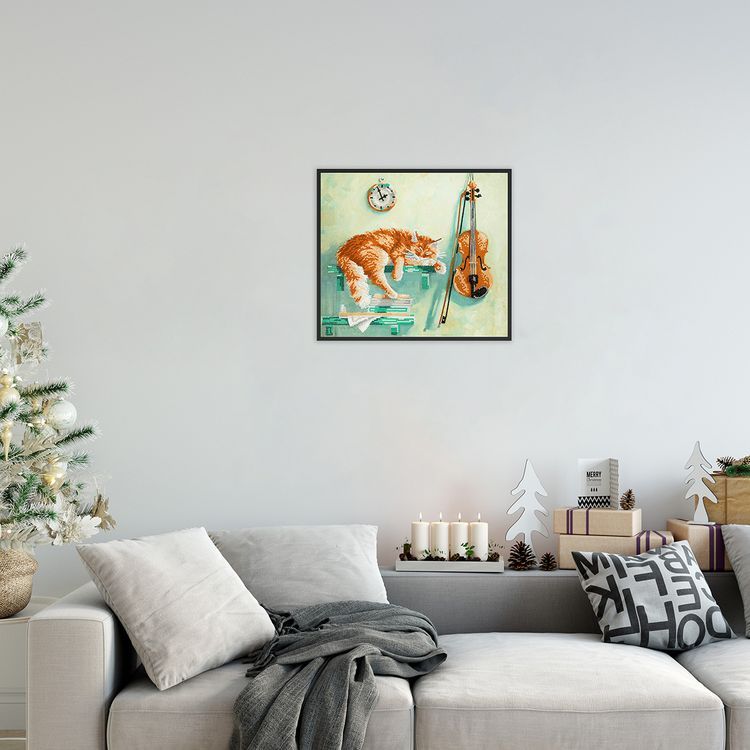 Алмазная вышивка «Кот и скрипка» — картинка 3