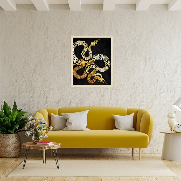 Картина по номерам Черный холст с поталью «Золотая симфония» — картинка 7