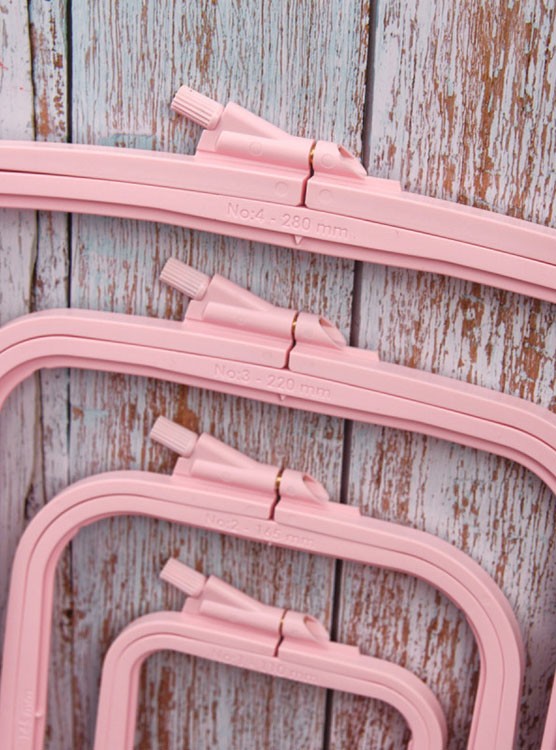 Пяльцы пластиковые квадратные с винтом №1, №2, №3, №4, Nurge — картинка 3