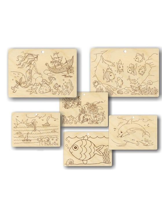 Набор досок для выжигания «Теплые картинки. Море» — картинка 2