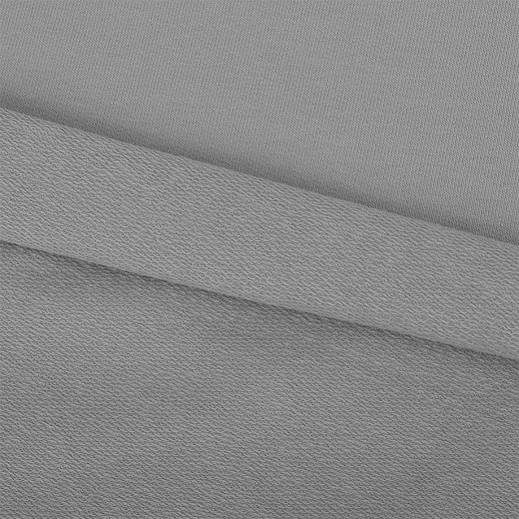 Ткань трикотаж Футер 2х нитка, петля, с лайкрой, 6 м, ширина 180 см, 240 г/м2, цвет: эрл грей, TBY — картинка 4