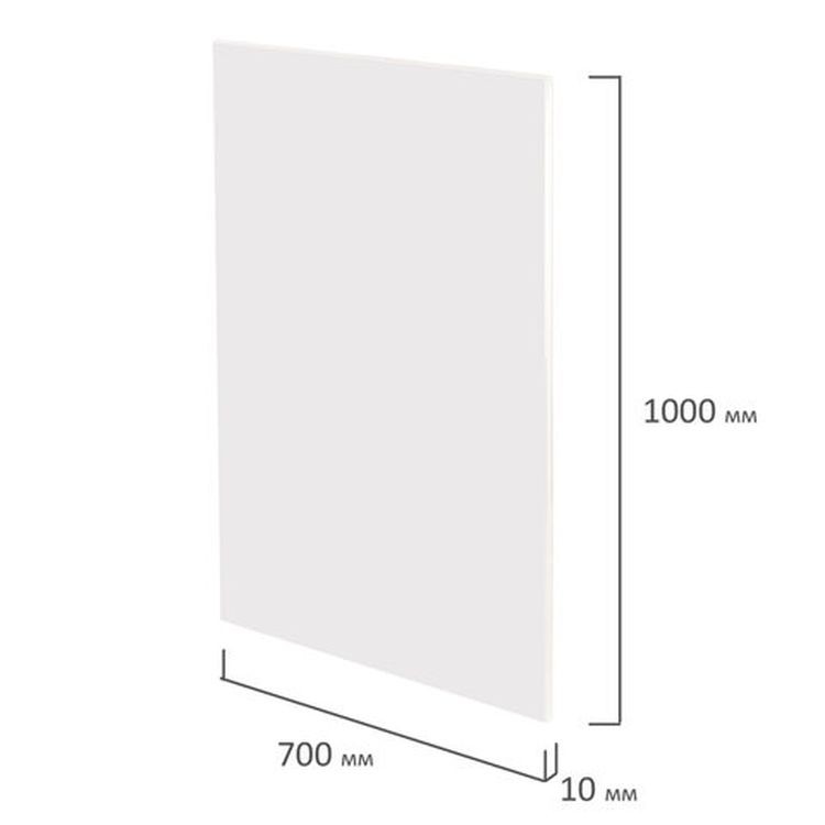 Пенокартон матовый, 70х100 см, толщина 10 мм, белый, комплект 5 листов, BRAUBERG — картинка 5