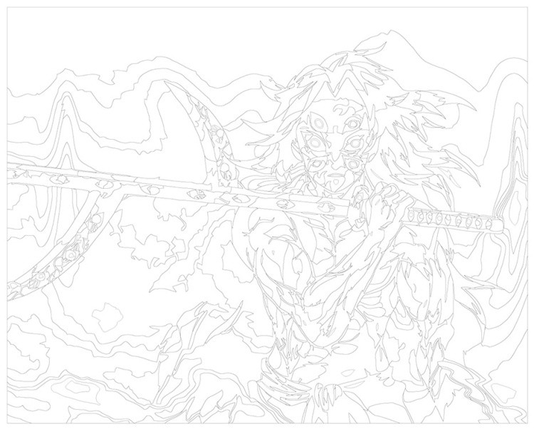 Картина по номерам «Клинок рассекающий демонов: Кокушибо 2» — картинка 3