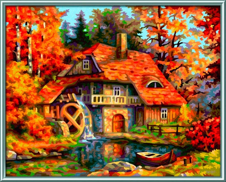 Картина по номерам «Старая мельница» — картинка 2