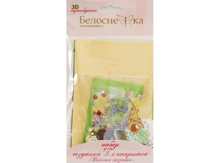 Набор для изготовления 3-х открыток «Веселая мозаика» — картинка 3