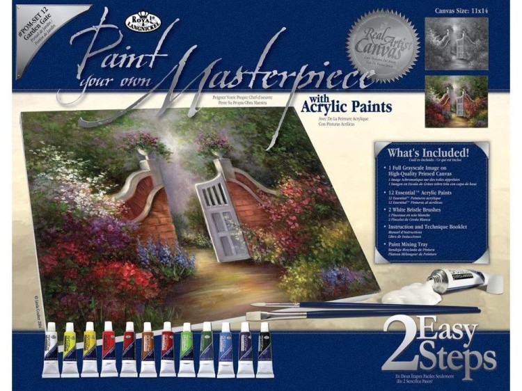 Картина по контурам гризайль «Садовые ворота» — картинка 2