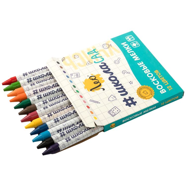 Восковые мелки «Лео. Учись», 12 цв. — картинка 2