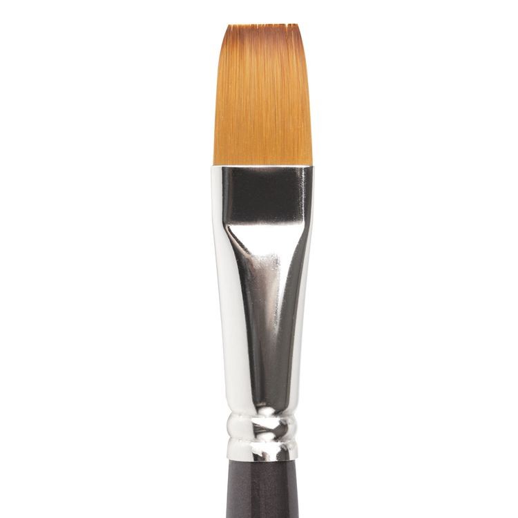 Кисть художественная профессиональная Art Classic, синтетика мягкая под колонок, плоская, № 16, короткая ручка, Brauberg — картинка 3