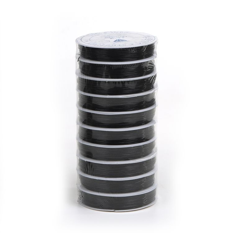 Нить силиконовая 0,4 мм, цвет черный, 10 шт. по 30 м, IDEAL — картинка 2