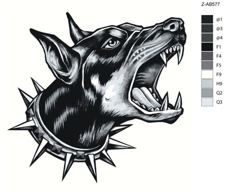 Картина по номерам «Доберман» — картинка 2