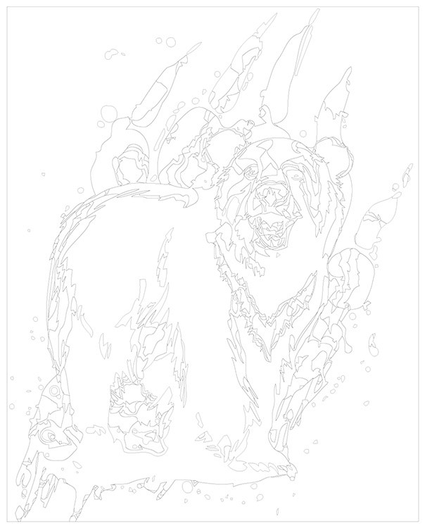 Картина по номерам «Медведь гризли» — картинка 3