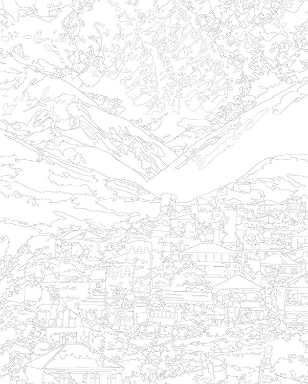 Картина по номерам «Кавказ, Грузия: село Ушгули, гора Шхара» — картинка 3