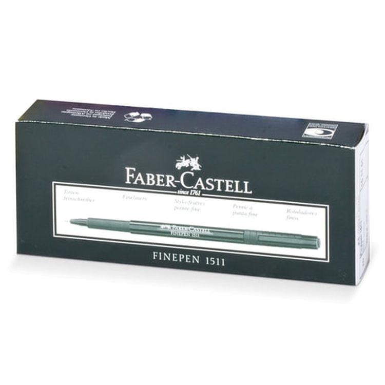 Ручка капиллярная (линер) FABER-CASTELL «Finepen 1511», черная — картинка 2