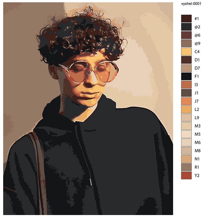 Картина по номерам «Вышел покурить: Юра Авангард» — картинка 2