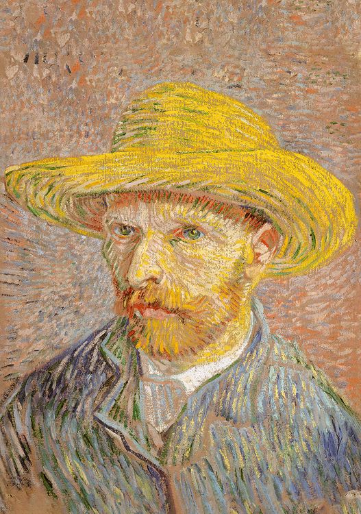 Пазлы «Мировые шедевры искусства. Автопортрет в соломенной шляпе, Винсент ван Гог»
