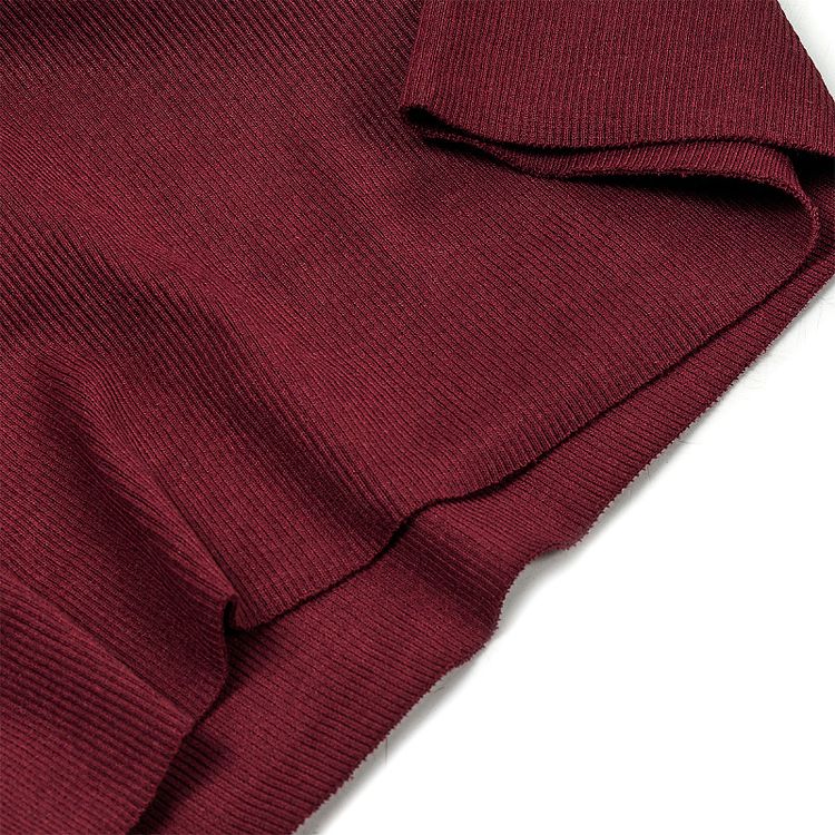 Ткань трикотаж Кашкорсе с лайкрой, 15 м, ширина 120 см, цвет: бордо, TBY — картинка 4