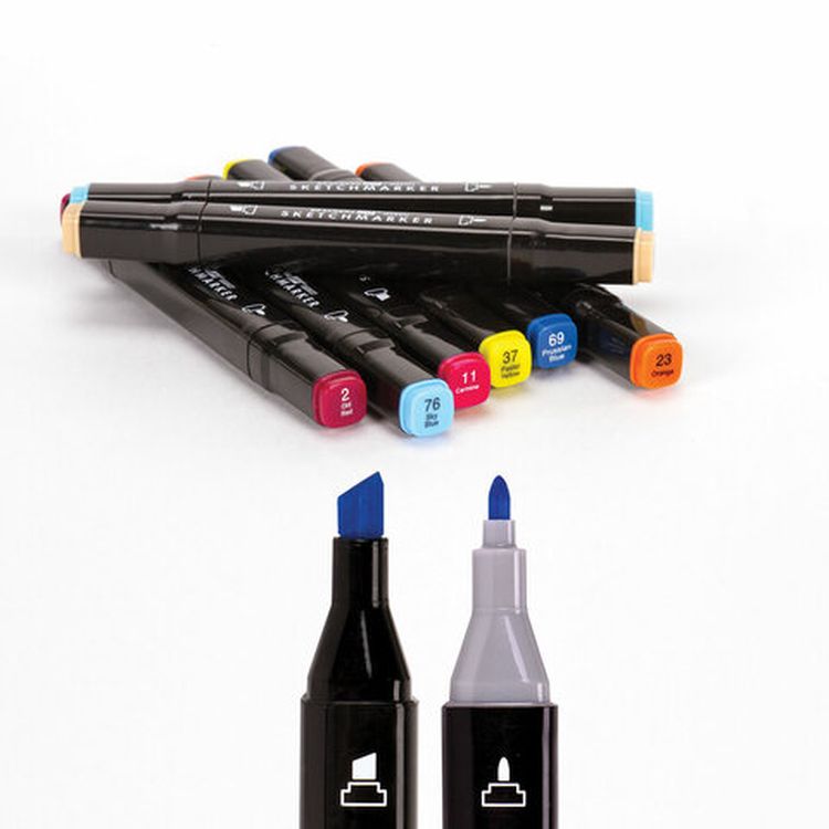 Маркеры для скетчинга двусторонние BRAUBERG ART DEBUT BLACK, цвет: набор 36 цв — картинка 10