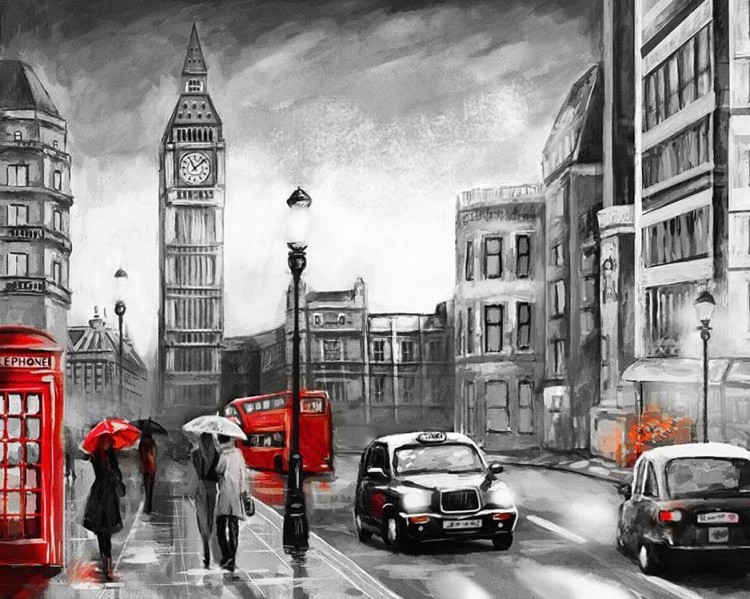 Картина по номерам «Лондон под дождем»