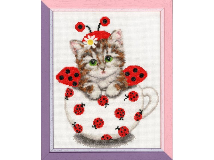 Набор для вышивания «Котенок в чашке» — картинка 2