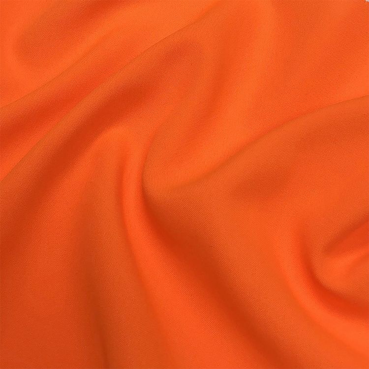 Ткань габардин, 1 м х 150 см, 150 г/м², цвет: оранжевый неон, TBY — картинка 2