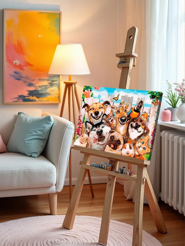 Картина по номерам «Селфи на заднем дворе» — картинка 9