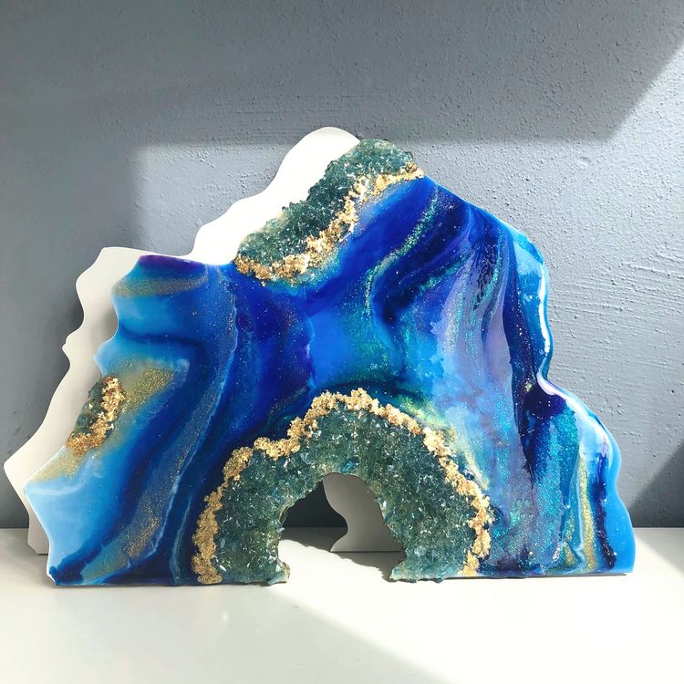 Набор для создания картины эпоксидной смолой MixArt Resin BOX Геода — картинка 3