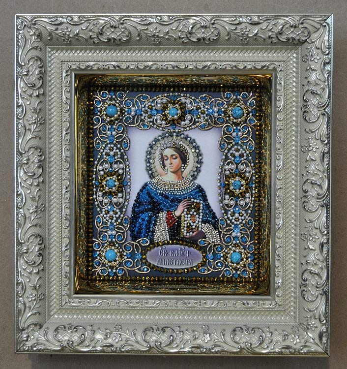 Вышивка Образа в каменьях «Святая Анастасия» — картинка 3