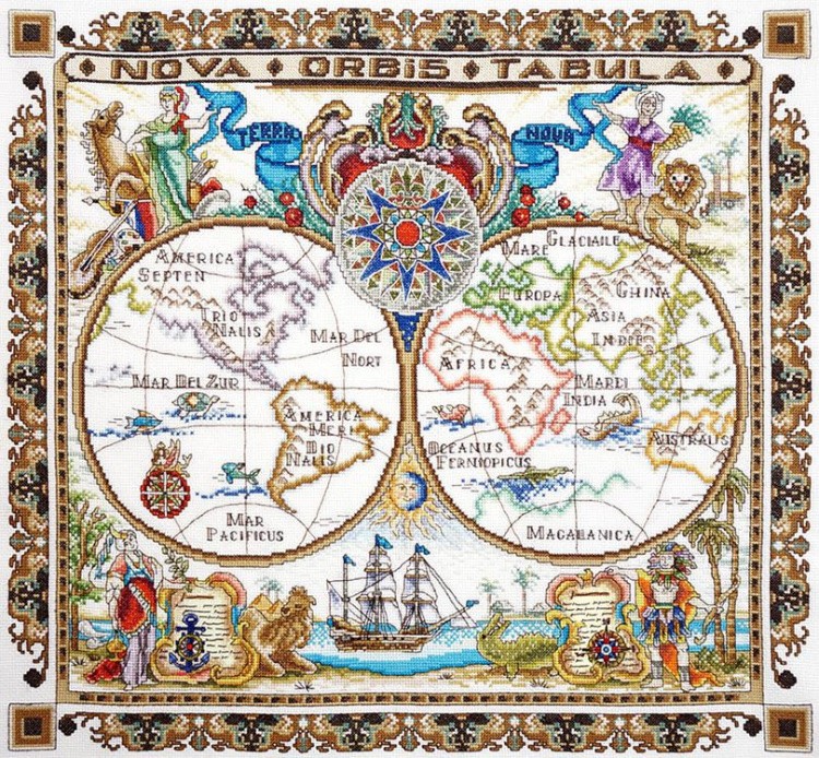 Набор для вышивания «Карта мира»