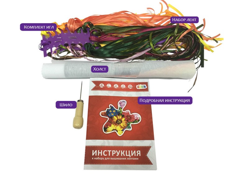 Вышивка лентами «Летний день» — картинка 4
