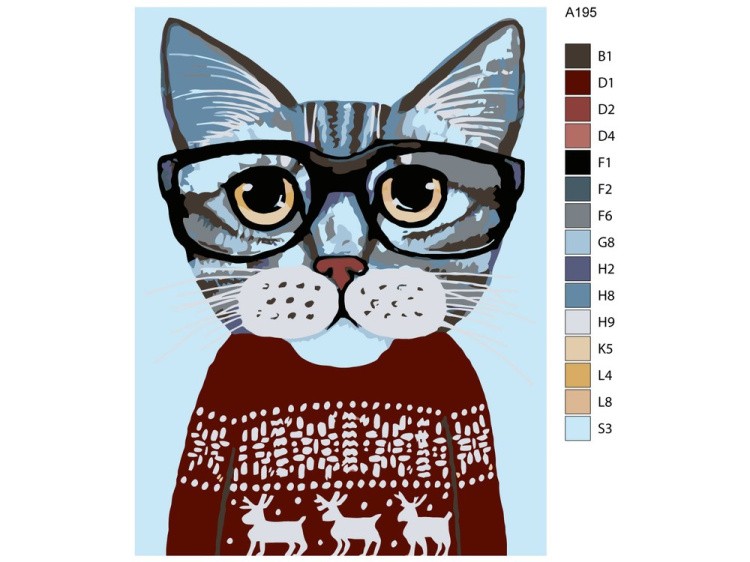 Картина по номерам «В красном свитере» — картинка 2