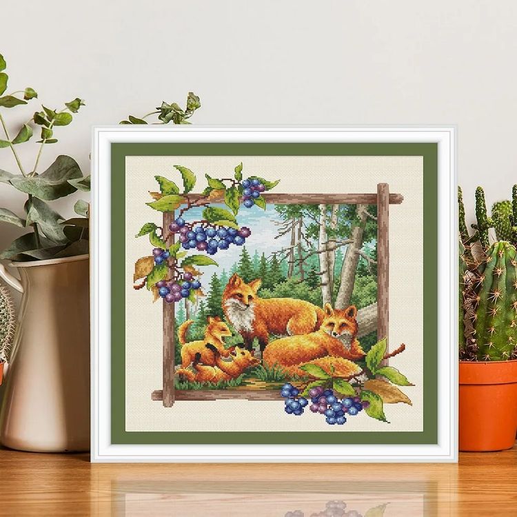 Набор для вышивания «Таежная семья. Лисы» — картинка 9