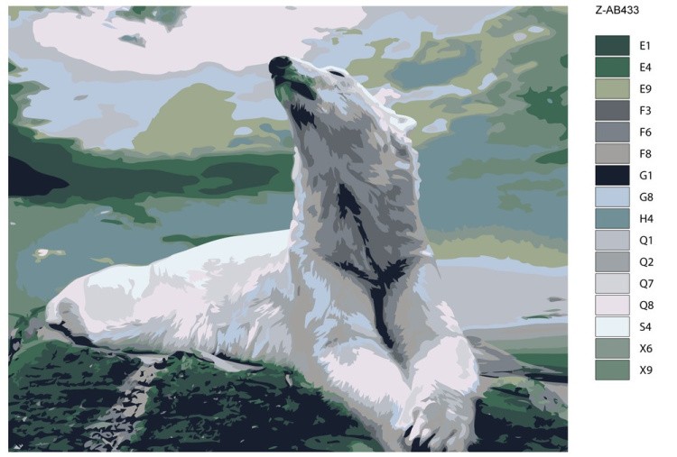 Картина по номерам «Белый медведь» — картинка 2