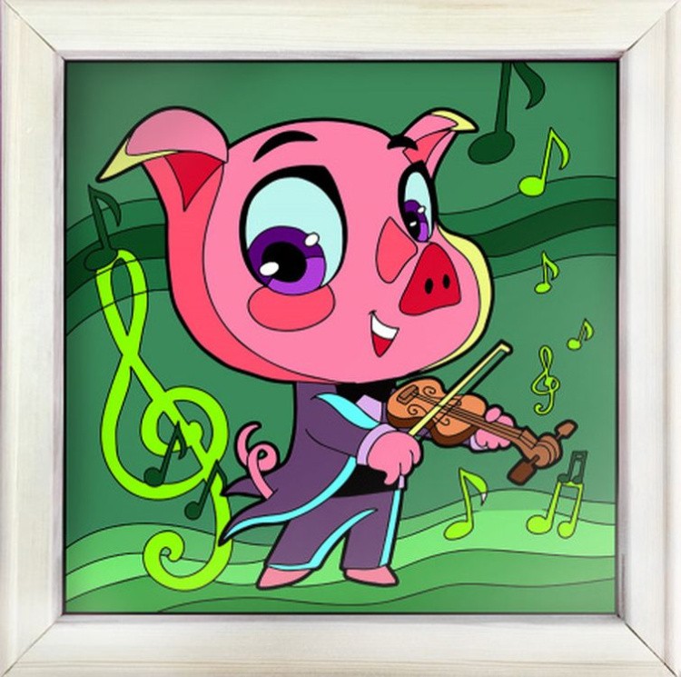 Картина по номерам «Поросенок-скрипач» — картинка 5