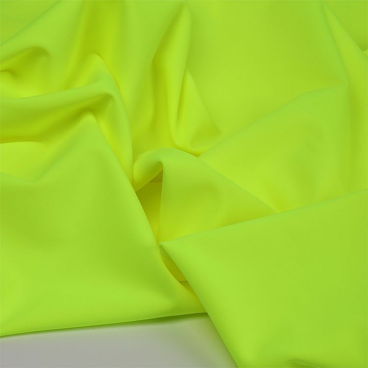 Ткань трикотажная Бифлекс матовый, 6 м, ширина 150 см, 190 г/м², цвет: 8001 лайм неон, TBY — картинка 4