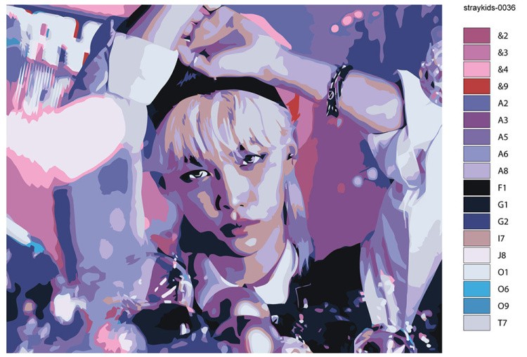 Картина по номерам «Stray Kids Стрей Кидс KPOP кпоп: Феликс» — картинка 2