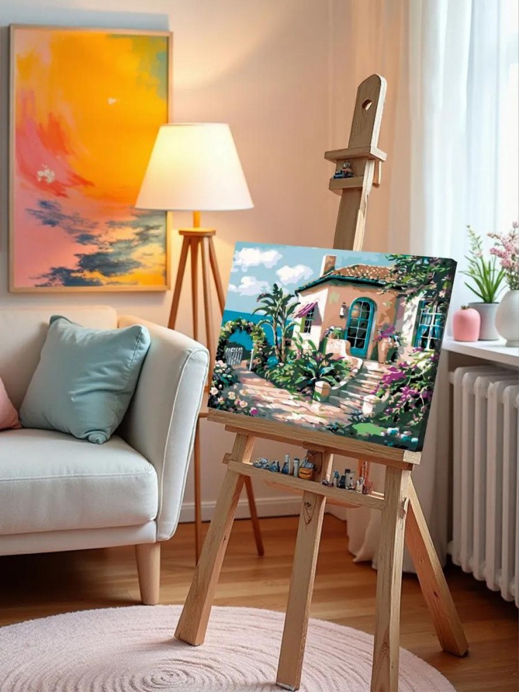 Картина по номерам «Дом у моря» — картинка 9