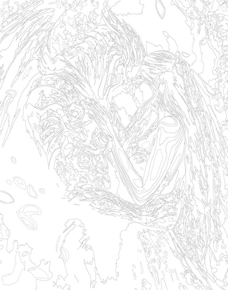 Картина по номерам «Романтика: влюбленная пара, рыцарь, розы» — картинка 3