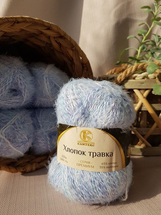 Пряжа Камтекс Хлопок травка (237), разноцветный, 5 шт. по 100 г — картинка 2