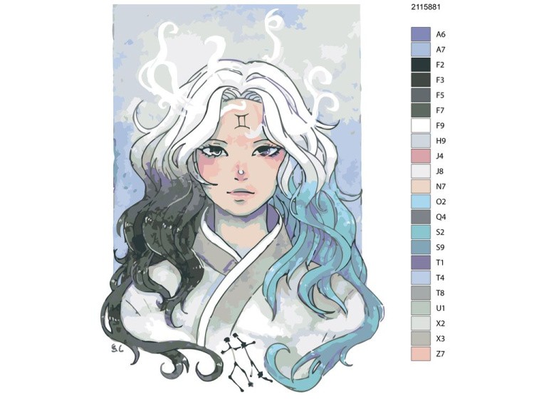 Картина по номерам «Знак близнецов» — картинка 2