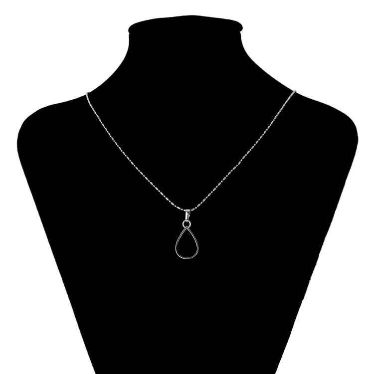 Металлический молд для кулона капля, цвет: серебро, 1 шт. — картинка 4